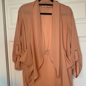Flowy Peach/Salmon Lightweight Cardigan
